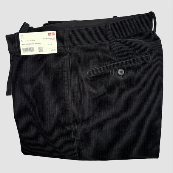 Uniqlo Smart Ankle Pant. Corduroy. Navy (Black) - Picture 4 of 6